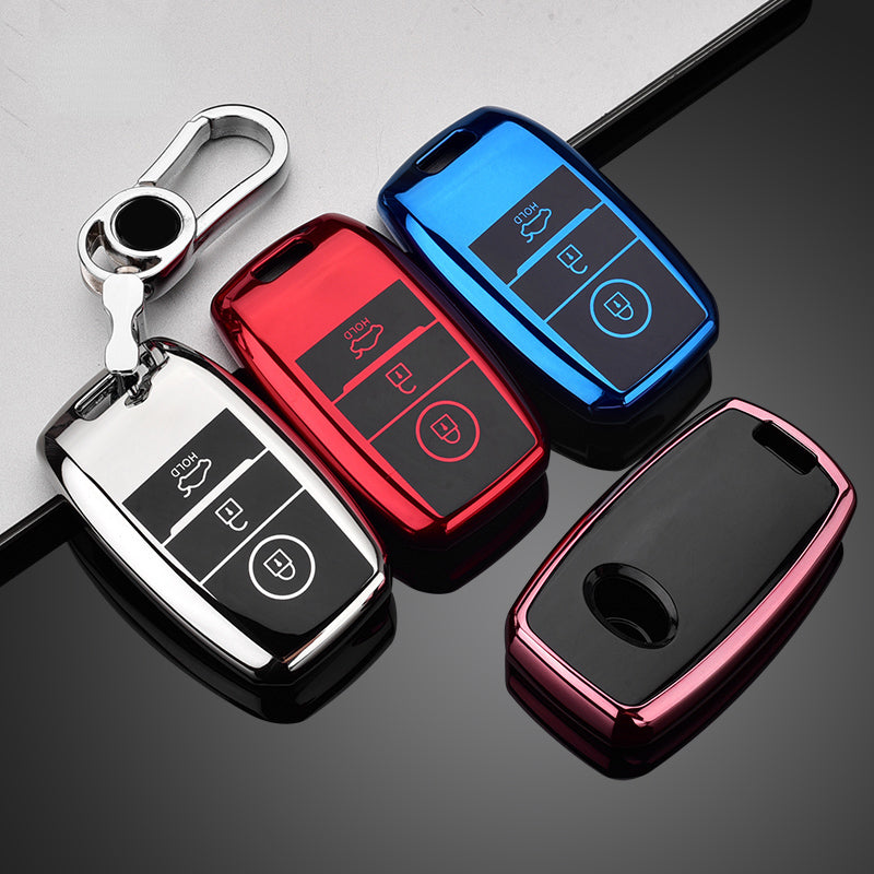 Kia modellari uchun TPU avtomobil kaliti qopqog'i, kalit zanjirli himoya qutisi