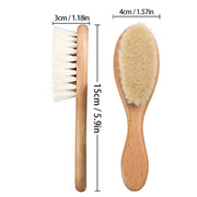 Newborn Baby Hair Brush Soft Wooden Toddler Hairbrush for Gentle Hair Care