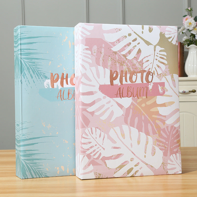 Vintage Photo Album with 300 Pockets and Handwritten Paper Core for Baby Memories and Holidays