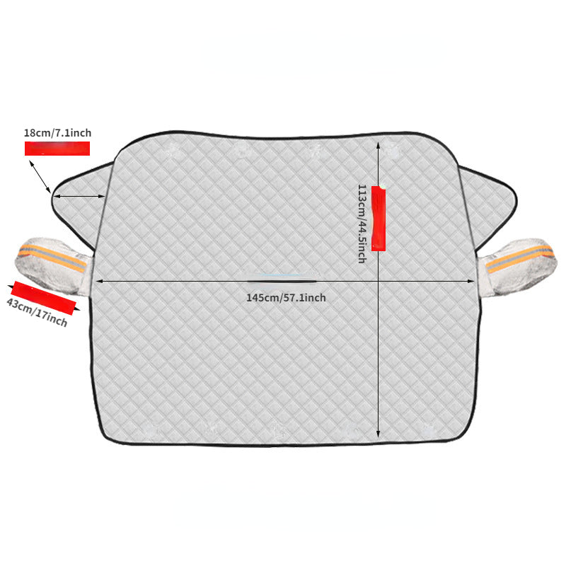 Winter Car Windshield Snow Cover Sunshade for Protection from Snow and Sun