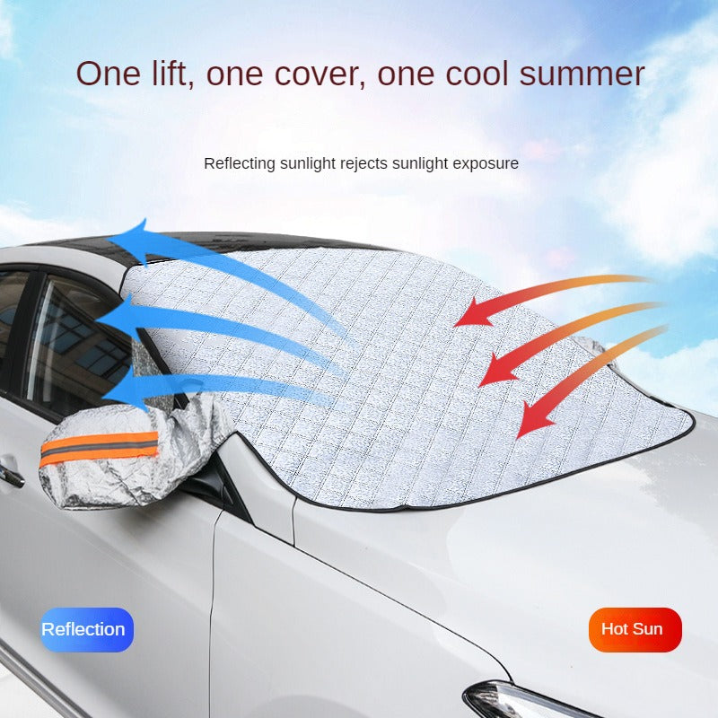 Winter Car Windshield Snow Cover Sunshade for Protection from Snow and Sun