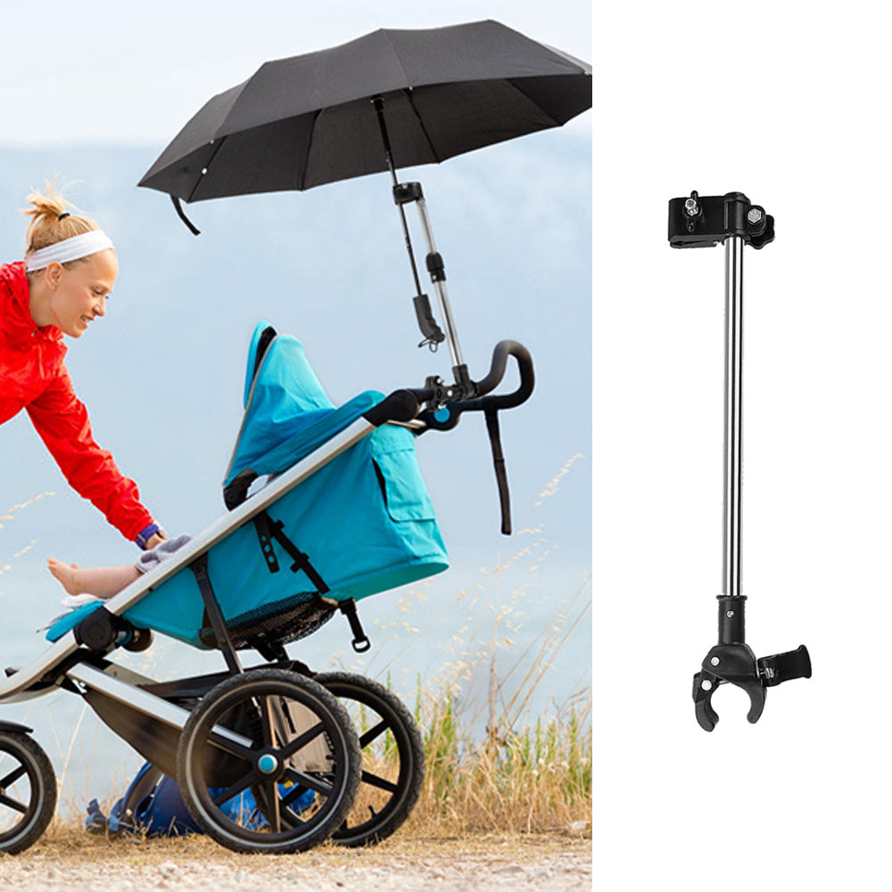 Adjustable Umbrella Mount Holder for Wheelchairs Walkers Bicycles and Strollers