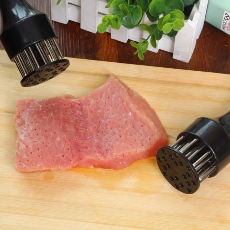 Ablandador de carne de acero inoxidable con 21 cuchillas, utensilio y accesorio de cocina
