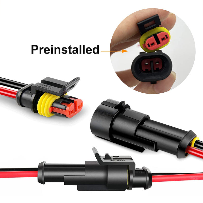 Male Female Electrical Connector Kit 2/10/12/20/40/272/370/640P Waterproof Wire for Car Boat Motorcycle