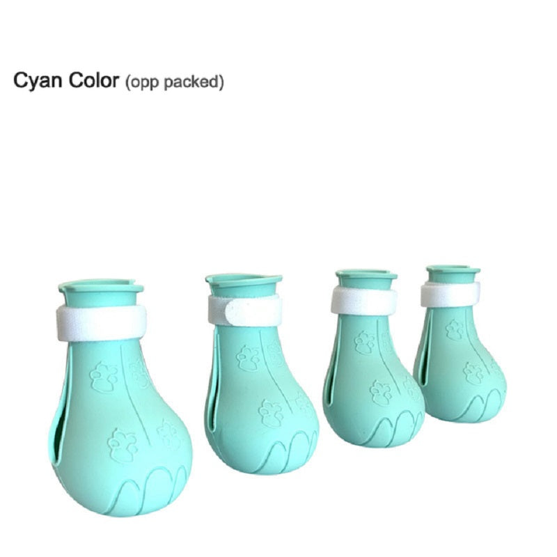 Set of 4 Silicone Cat Paw Protectors for Grooming and Bathing