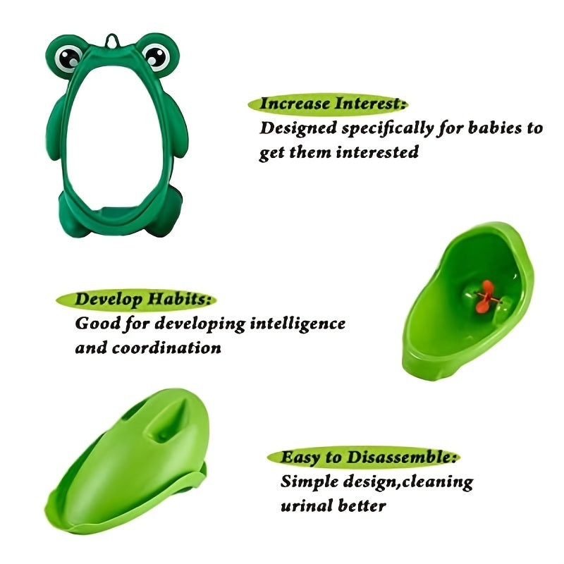 Frog-Shaped Potty Training Urinal with Target for Aim Practice for Toddlers