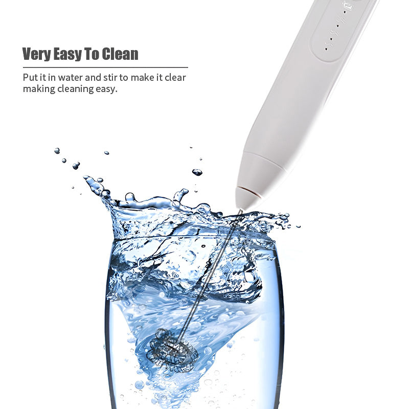 USB Rechargeable Electric Egg Beater and Coffee Mixer Dual Head Milk Frother Baking Stirrer