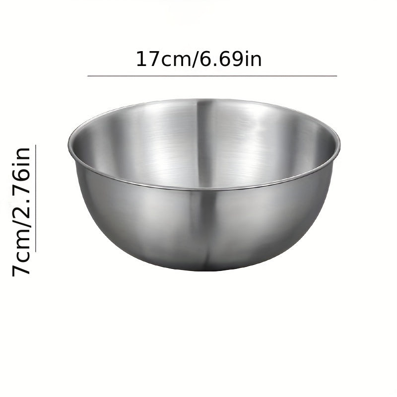 Set of 3 Stainless Steel Mixing Bowls for Kitchen Prep and Storage