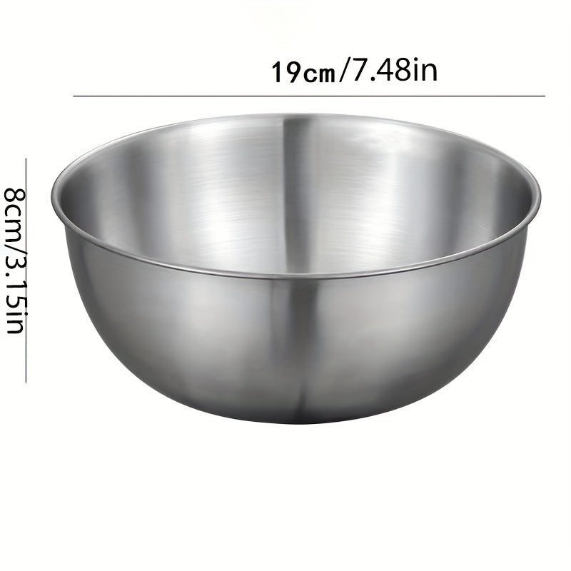 Set of 3 Stainless Steel Mixing Bowls for Kitchen Prep and Storage