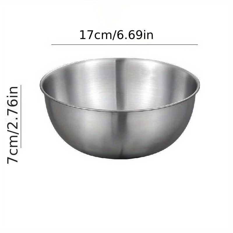 Set of 3 Stainless Steel Mixing Bowls for Kitchen Prep and Storage