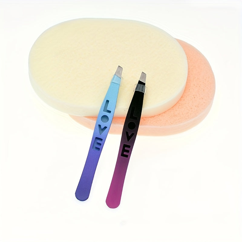 Pinzas para cejas de acero inoxidable, removedor de vello fino, herramienta de belleza