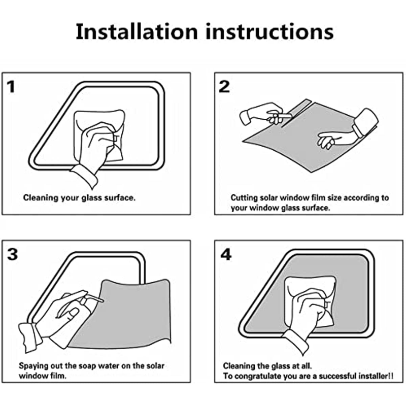Qora avtomobil oynasining qoplama filmi 15 VLT UV issiqlikni to‘suvchi, chizishga qarshi, 50.8 sm x 6.1 m