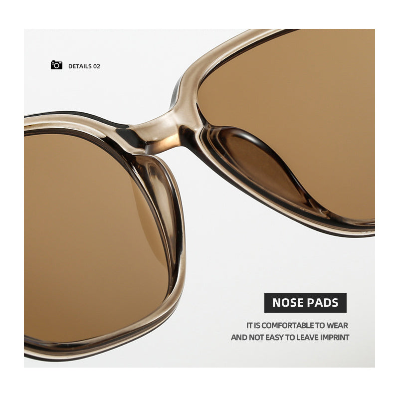 Unisex Vintage Wood Grain Square Glasses in Tea Brown for Men