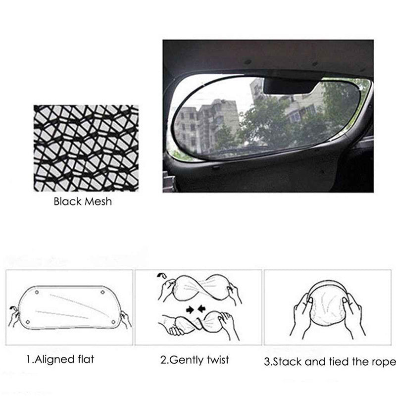 Rear Car Sun Shade Mesh Screen UV Heat Insulation Protector