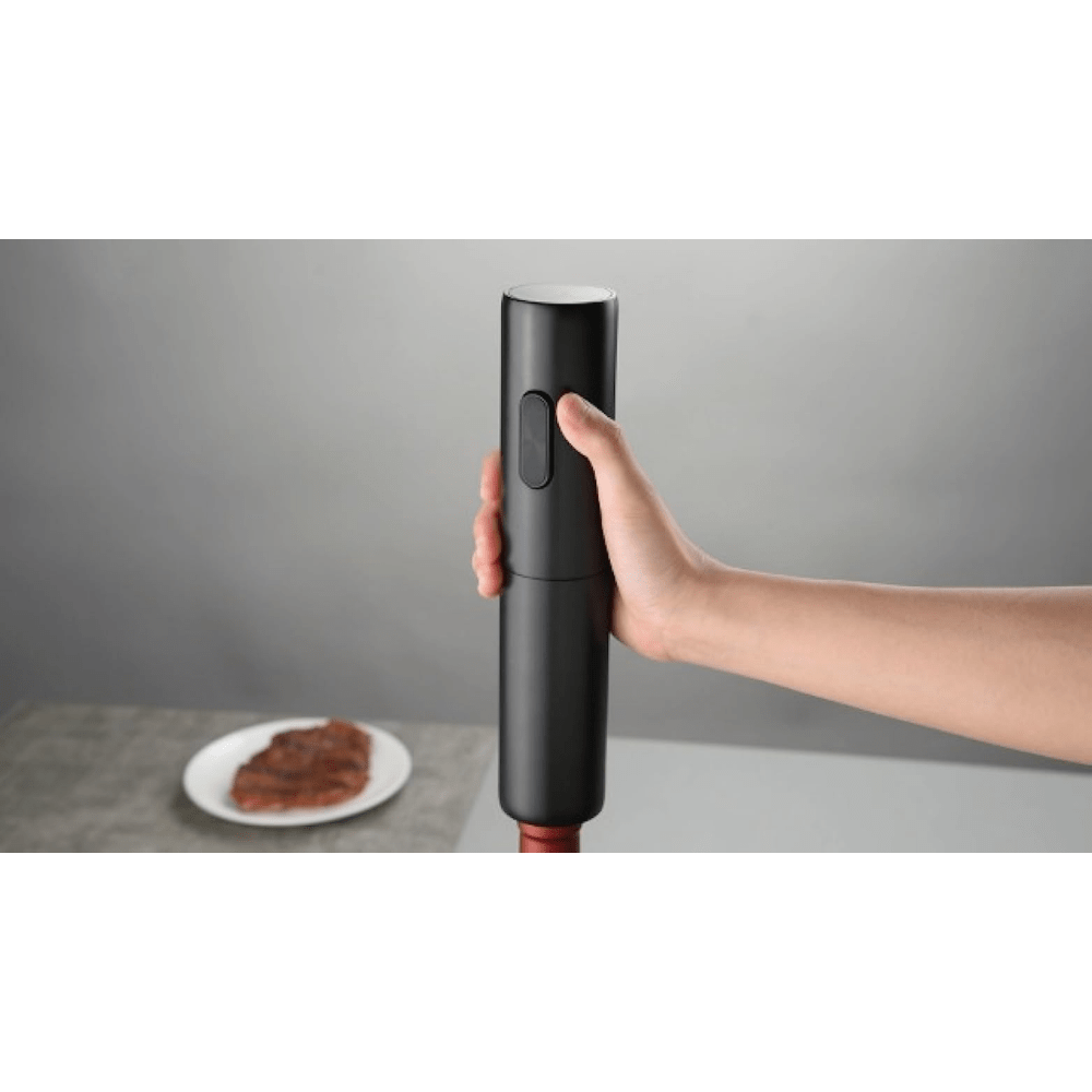 Cordless Electric Wine Opener Black Battery-Powered One-Touch Bottle Opener