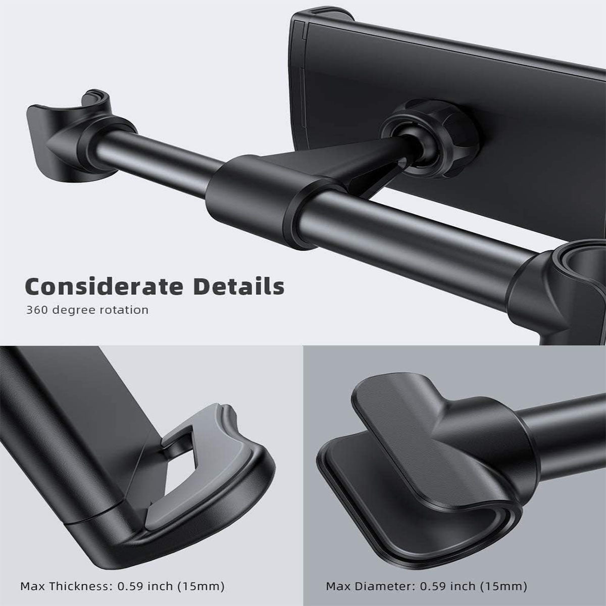 Avtomobil sahnasi Avtomobil bosh tishlagichiga universal planshet tutqichlari 11.9-26.7 sm qurilmalar uchun