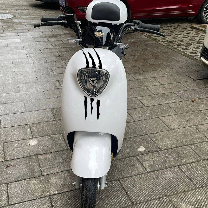 Universal motosikl va avtomobil uchun stiker, tirnoq chiziqli, yoritgichli, suv o'tkazmaydigan dekali
