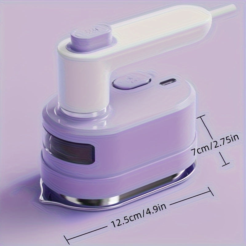 Compact Handheld Garment Steamer with High Steam Power for Home Travel Dormitory Use