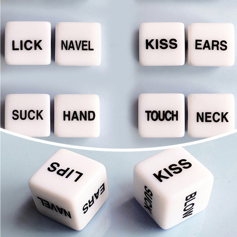 Adult White Couple Sex Dice Set with Action Instructions for Bondage