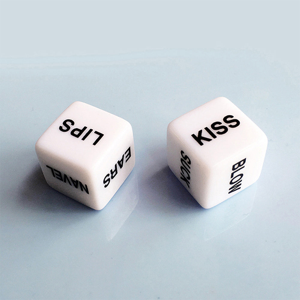 Adult White Couple Sex Dice Set with Action Instructions for Bondage
