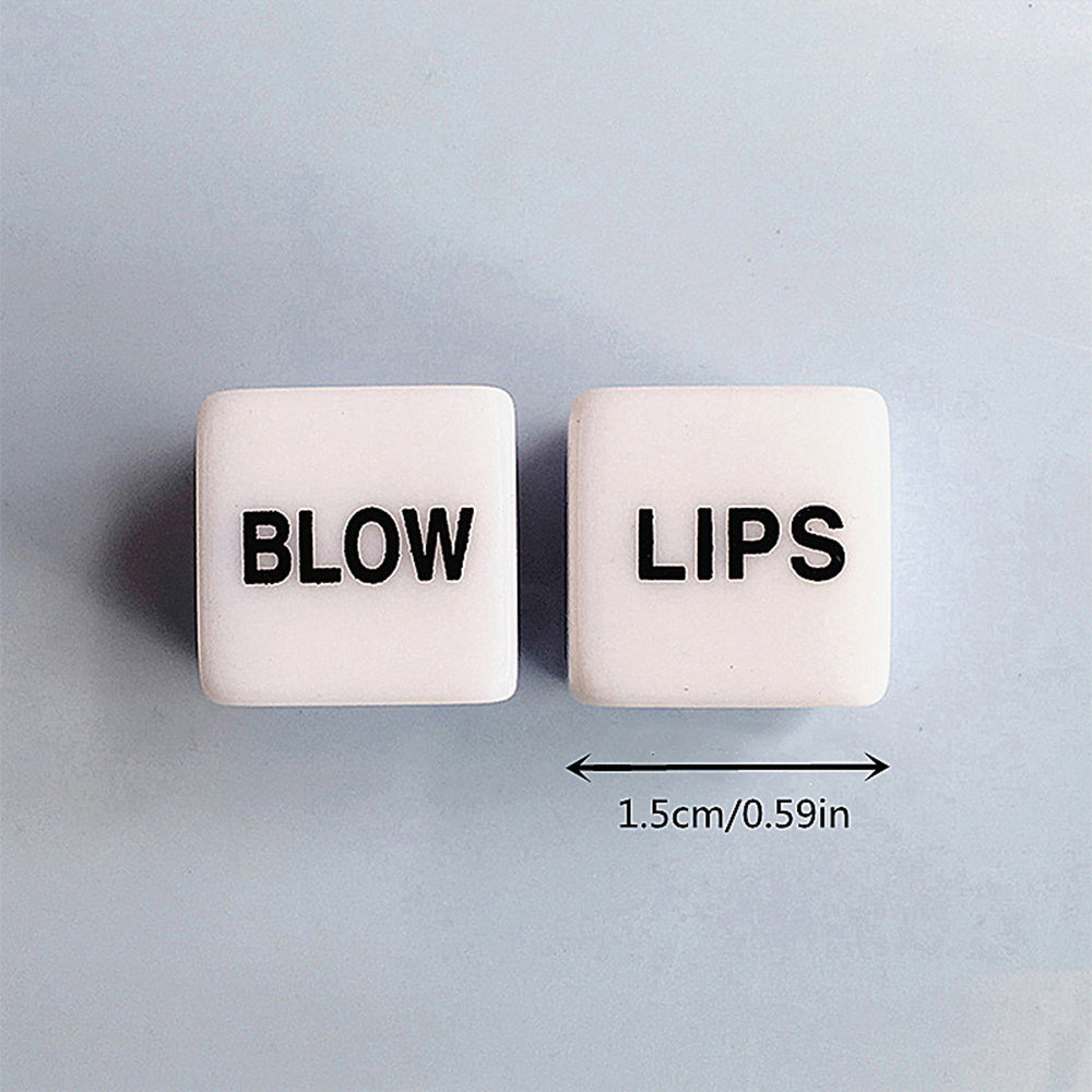 Adult White Couple Sex Dice Set with Action Instructions for Bondage
