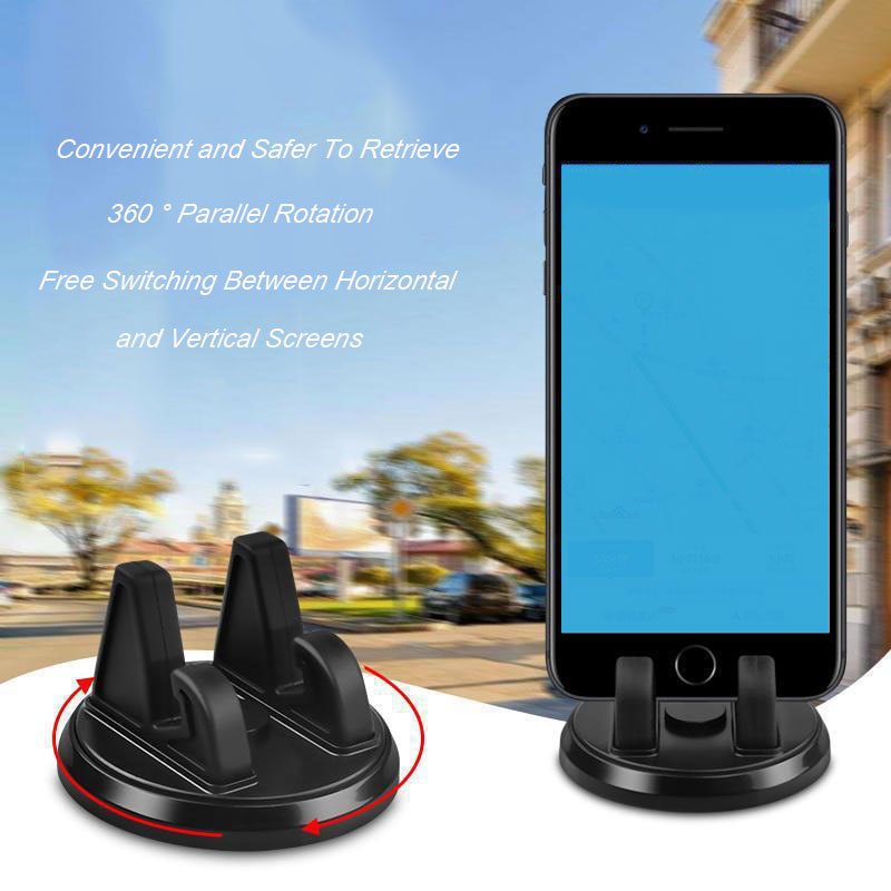 Soporte para teléfono de coche de silicona, soporte de escritorio con rotación de 360°, accesorio antideslizante para coche