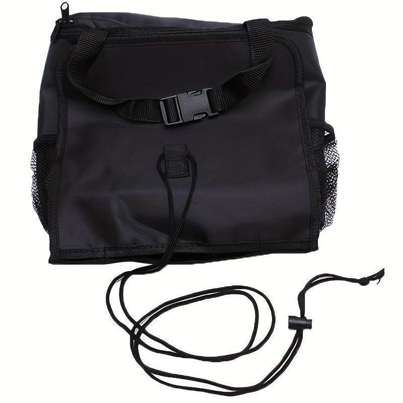 Bolsa organizadora colgante para interior del coche con múltiples bolsillos y paquete de hielo negro