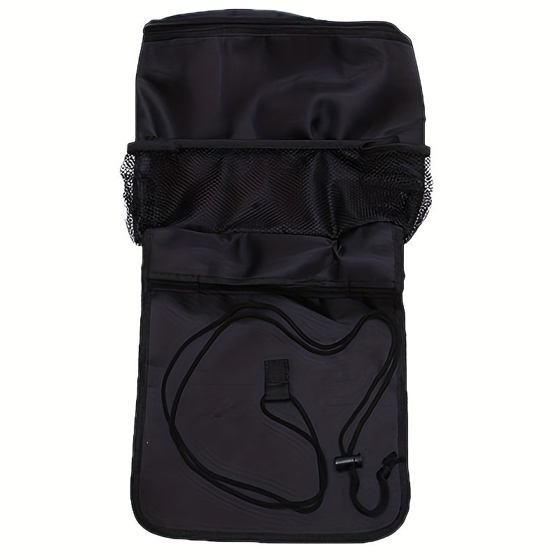 Bolsa organizadora colgante para interior del coche con múltiples bolsillos y paquete de hielo negro