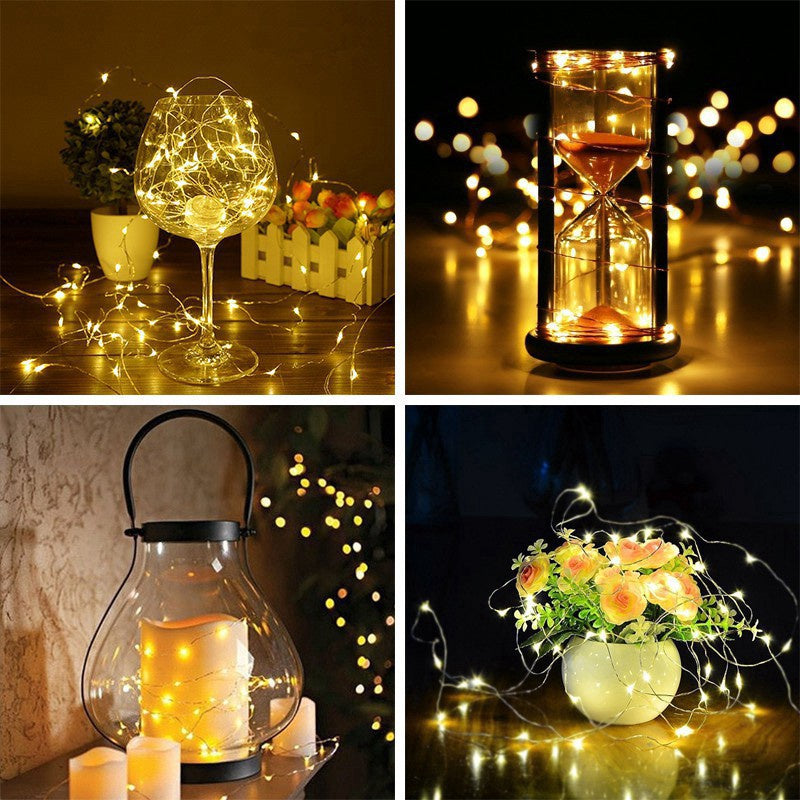 Mini Fairy Lights Copper Wire 10/20 Mode Christmas Decor