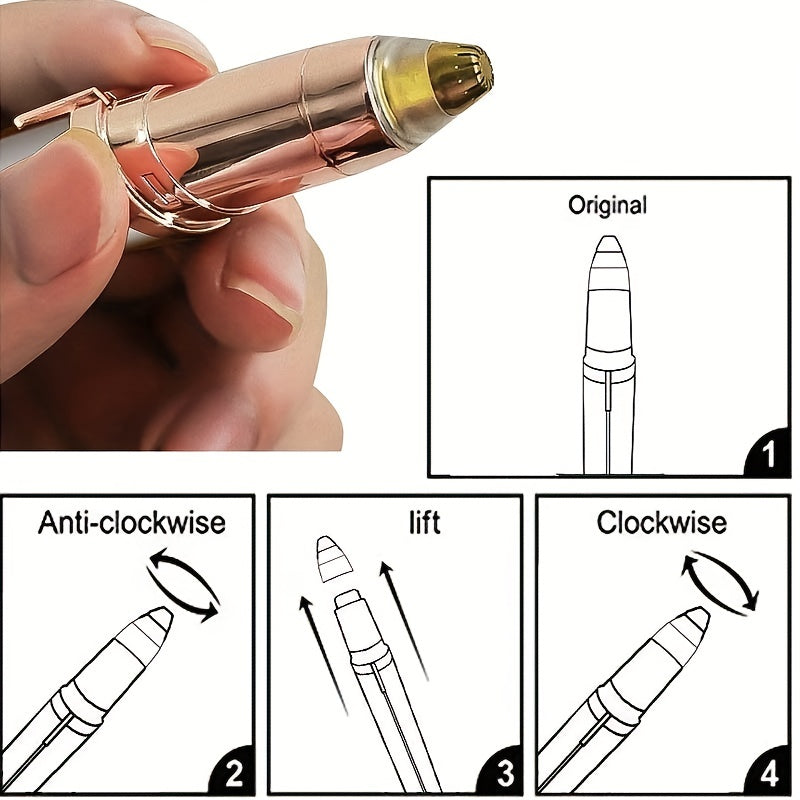 Afeitadora eliminadora de vello facial para mujeres y hombres, recargable por USB, afeitadora mecánica, cortapelos facial rápido