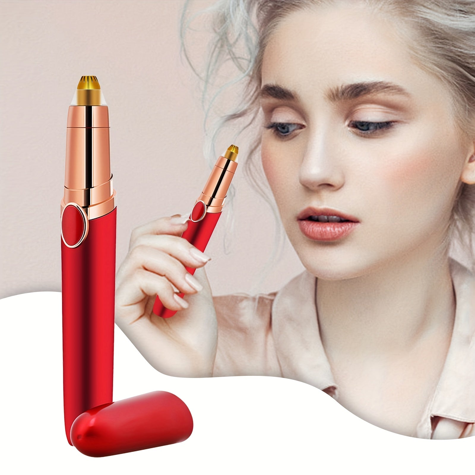 Afeitadora eliminadora de vello facial para mujeres y hombres, recargable por USB, afeitadora mecánica, cortapelos facial rápido