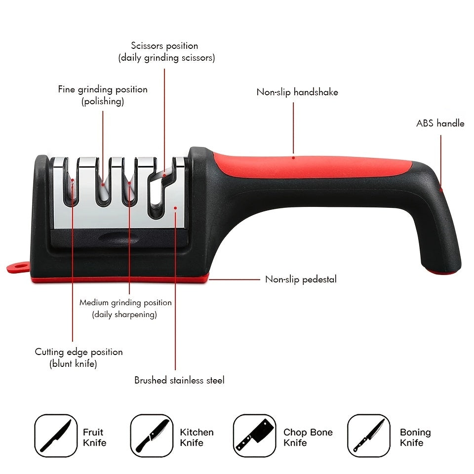 Kitchen Knife Sharpener 4-Stage Professional Honing and Sharpening System