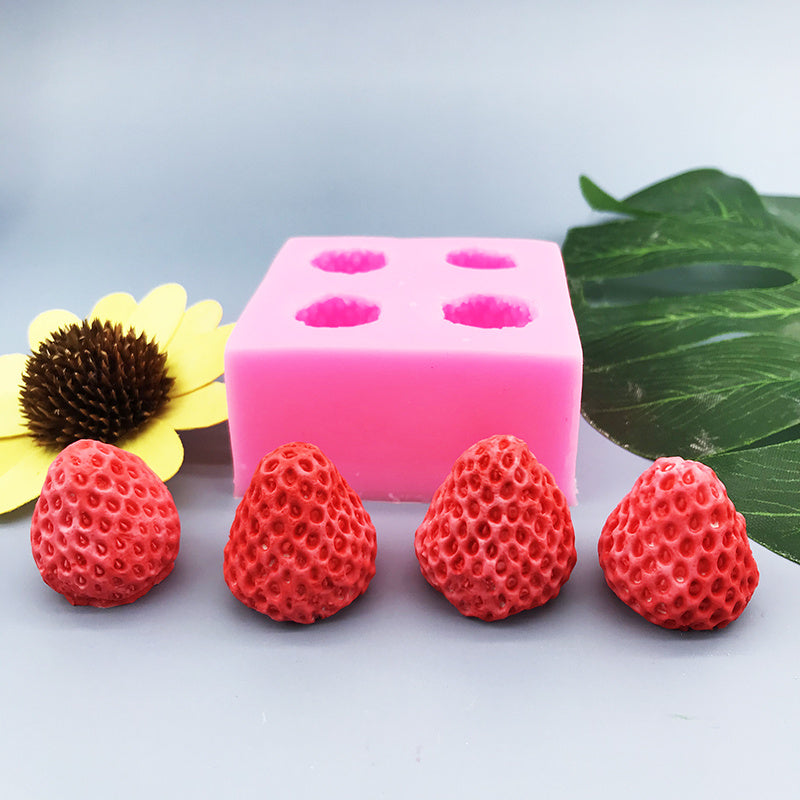 Silicone Mold for Cake Decorating and Crafting Strawberry Shape Food Grade Non-Stick