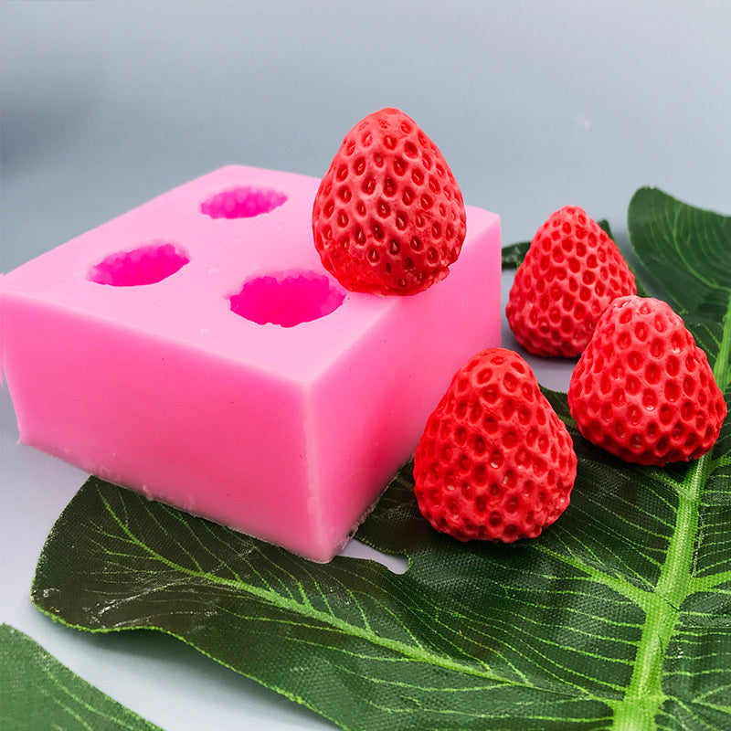 Silicone Mold for Cake Decorating and Crafting Strawberry Shape Food Grade Non-Stick