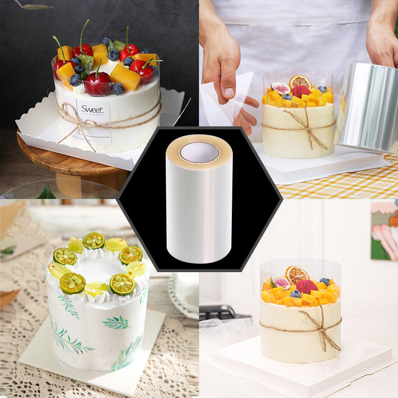 Clear Acetate Cake Collar 197 Inch Roll for Mousse and Chocolate Decoration