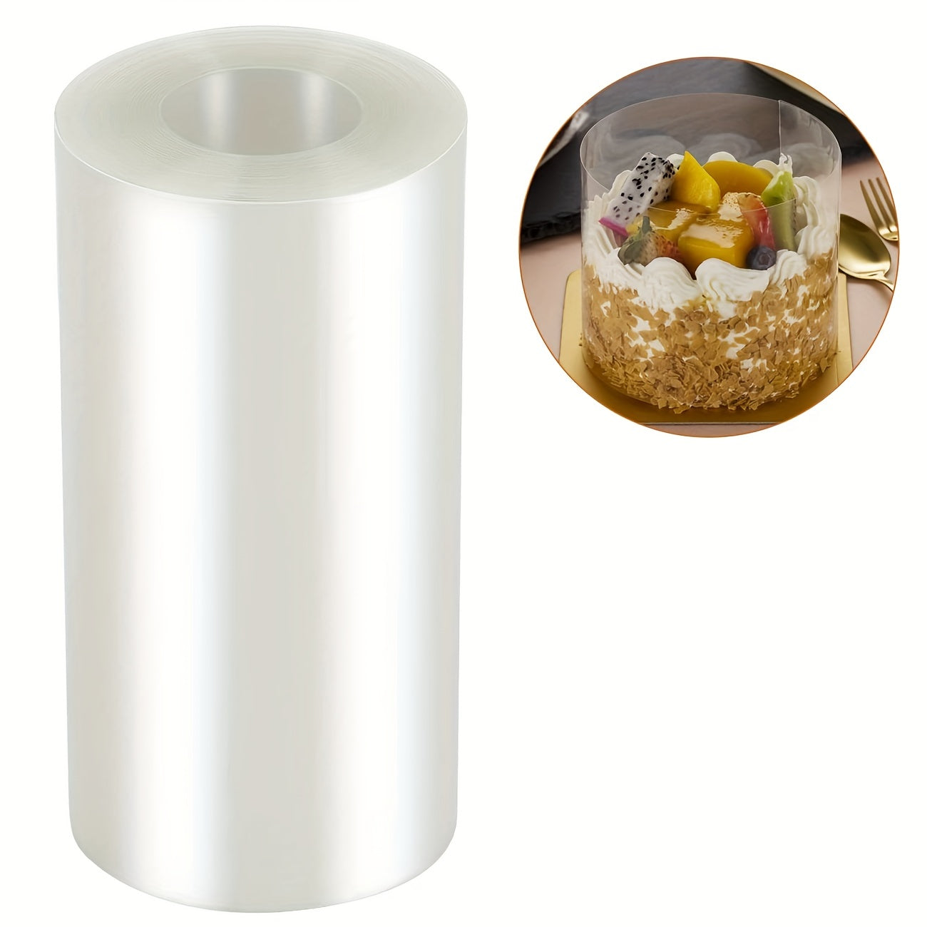 Clear Acetate Cake Collar 197 Inch Roll for Mousse and Chocolate Decoration