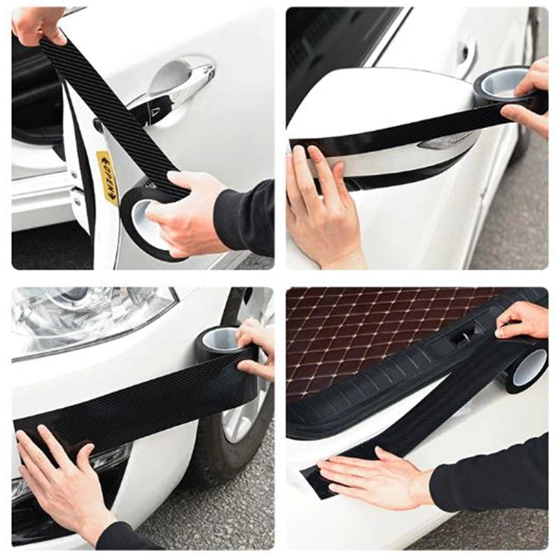 Universal Carbon Fiber Car Threshold Protective Film Waterproof Scratch-Resistant