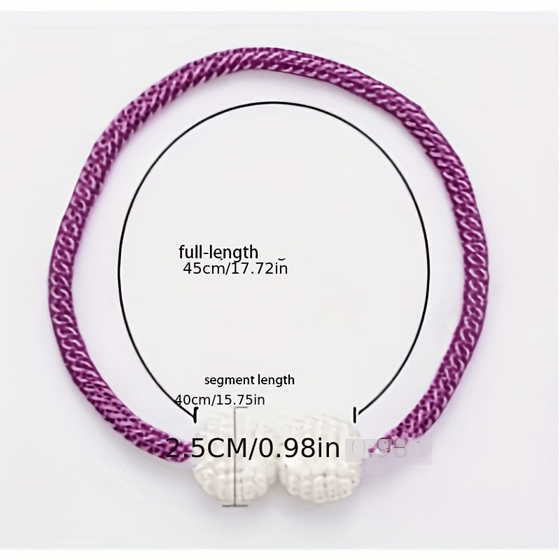 Set of 2 Faux Pearl Bead Magnetic Curtain Tiebacks No Drilling Stylish Holdbacks for Bedroom Living Room