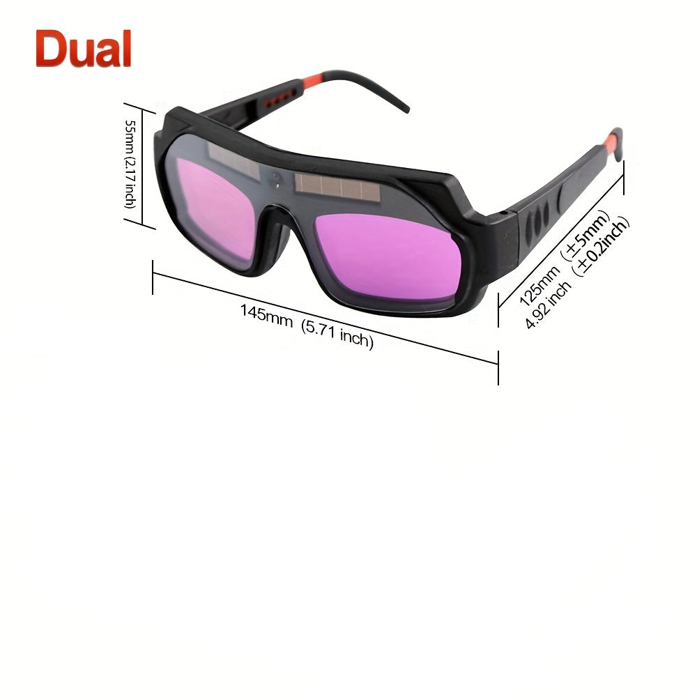 Auto Darkening Welding Glasses Solar Powered Protective Glasses for TIG MIG ARC Grinding Plasma