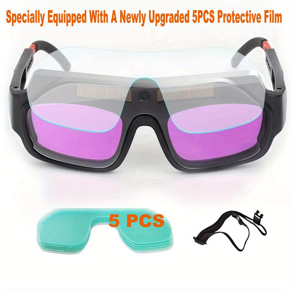 Auto Darkening Welding Glasses Solar Powered Protective Glasses for TIG MIG ARC Grinding Plasma