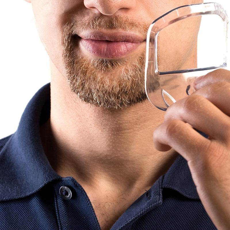 Kit de peinado para barba masculina Plantillas transparentes para dar forma a la barba, set de 5 piezas