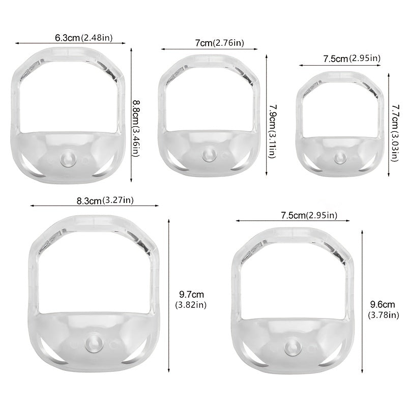 Kit de peinado para barba masculina Plantillas transparentes para dar forma a la barba, set de 5 piezas