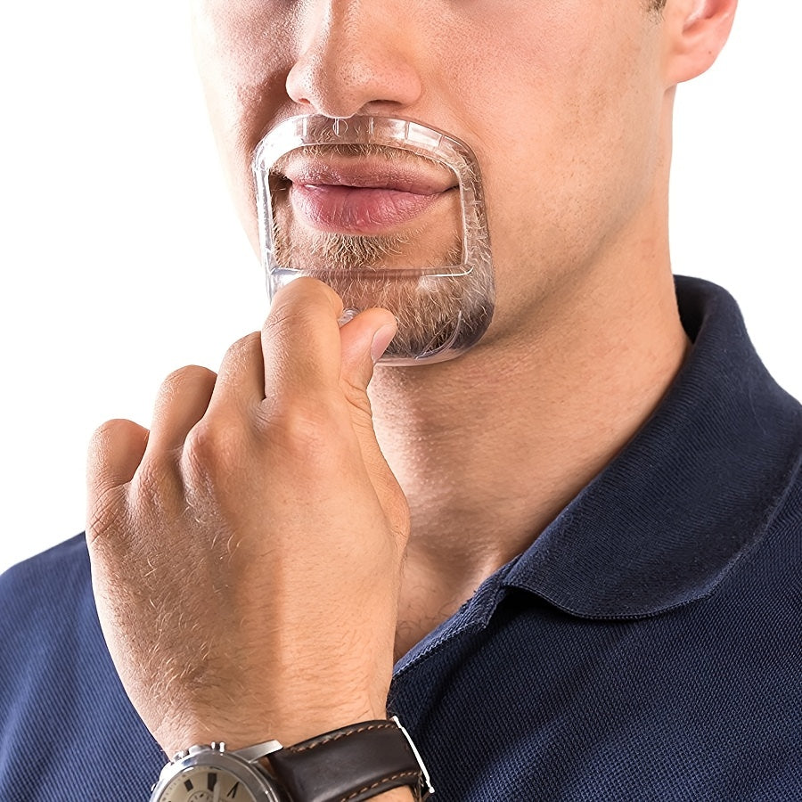 Kit de peinado para barba masculina Plantillas transparentes para dar forma a la barba, set de 5 piezas