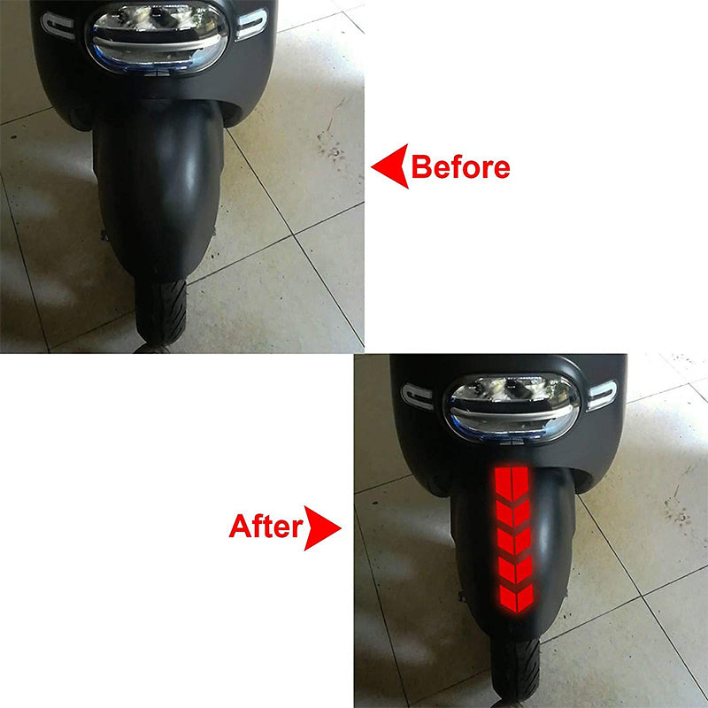 Universal Waterproof Reflective Motorcycle Arrow Stripe Stickers Fender Tape