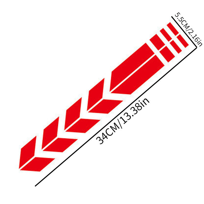 Universal Waterproof Reflective Motorcycle Arrow Stripe Stickers Fender Tape