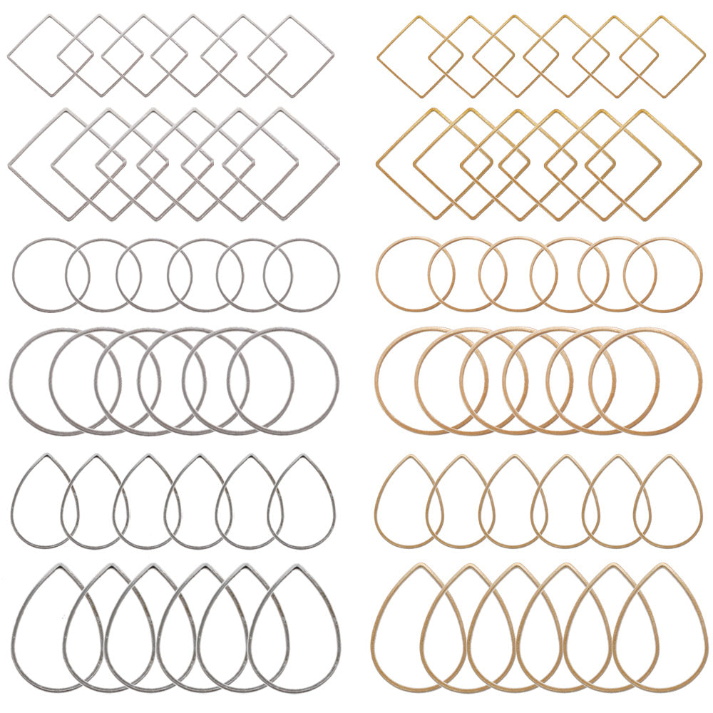 Jewelry Making Kit with 60 Copper Pieces for Earrings DIY Crafting Findings and Connectors