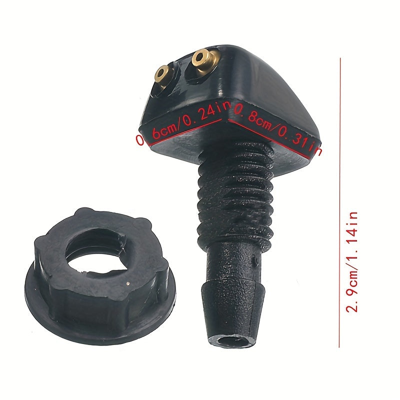 Boquilla de limpiaparabrisas negra para coches, rasqueta de lluvia, columna recta