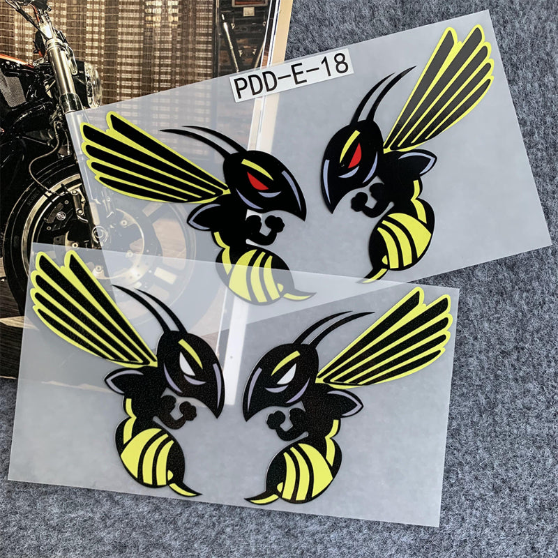Creative Bumblebee Motorcycle Decal Stickers Reflective Car Decor