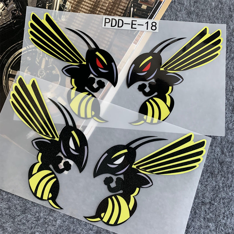 Creative Bumblebee Motorcycle Decal Stickers Reflective Car Decor