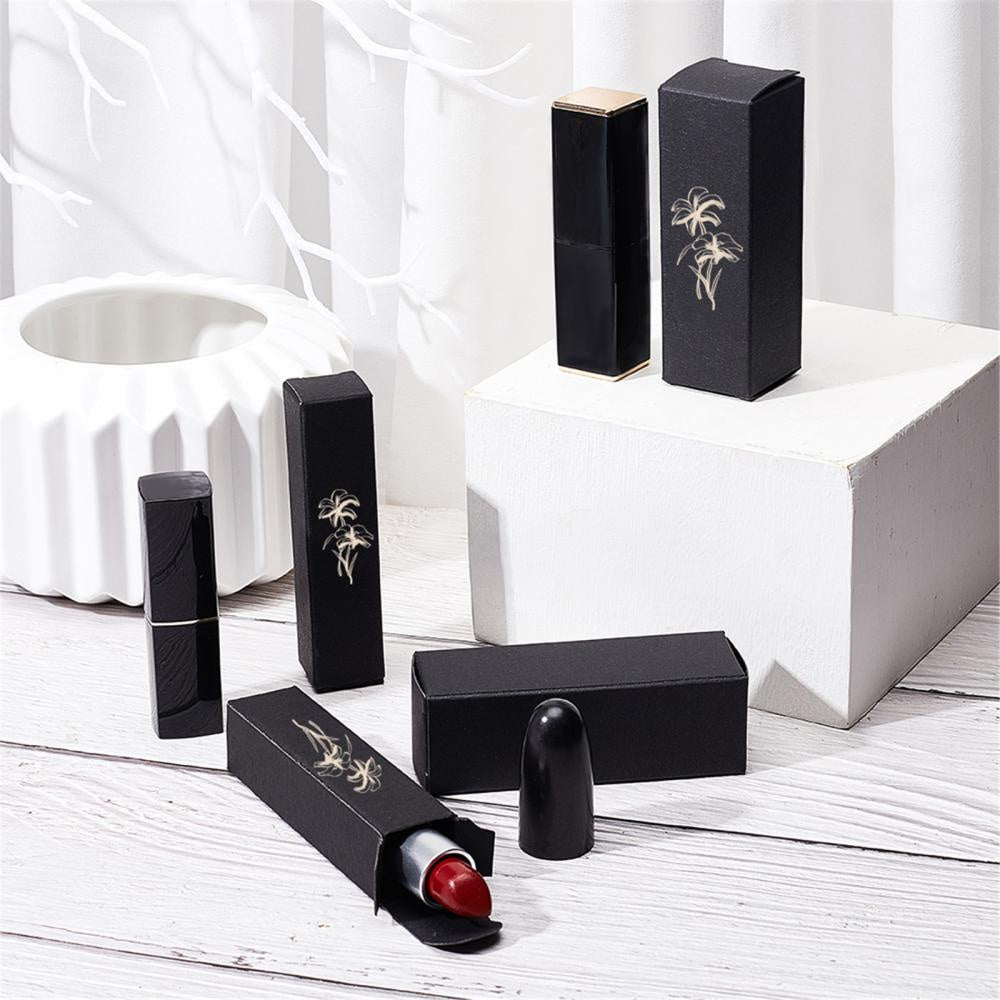 Набор из 80 коробок для помад из крафт-бумаги 8,5x2x2 см, прямоугольные контейнеры для подарочной упаковки